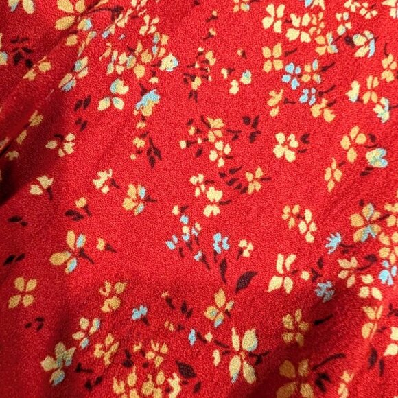 Reformation Zoe Side Slit Midi Skirt Baila Floral Red 8 NWOT SOLD OUT! - Picture 9 of 9